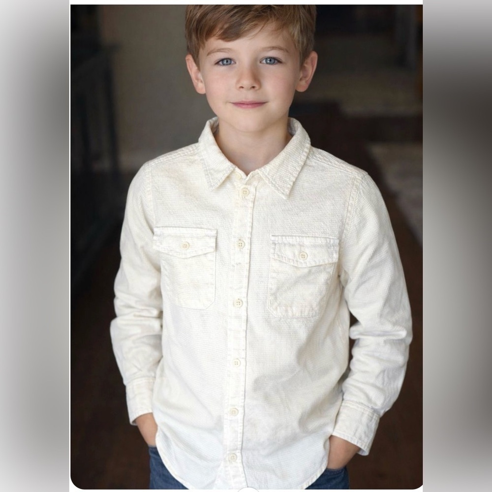 RSQ Kids Off-White Button-Down Shirt